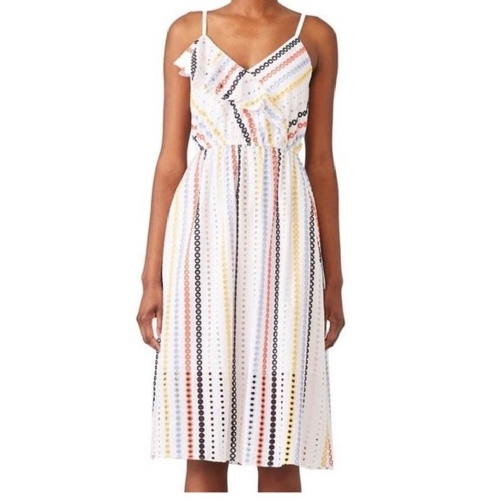 Shoshanna Spaghetti Strap Striped Jasmin Dress Size 8